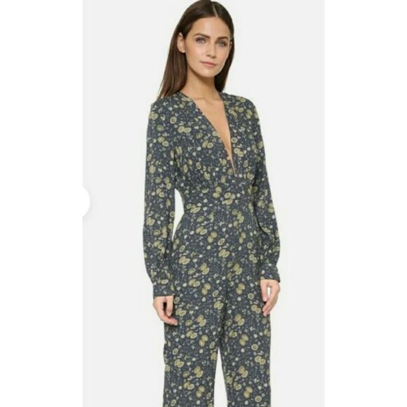 Free People Floral Patterned Jumpsuit Size 8 - Picture 5 of 6